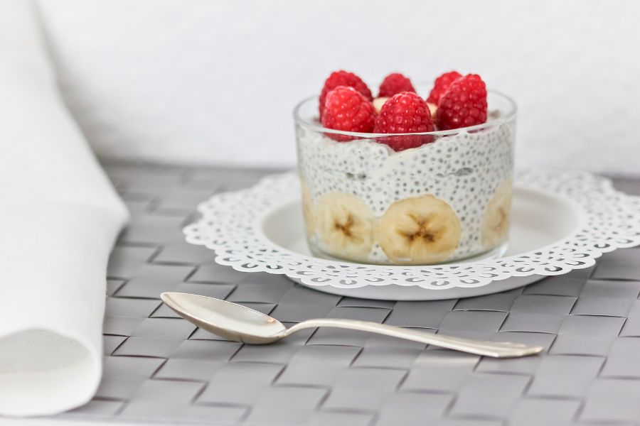 Dessert mit Chia vegan
