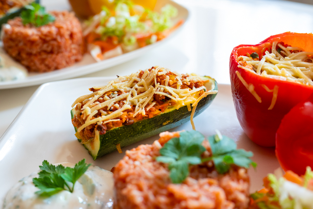 Gefüllte Zuccini Vegan