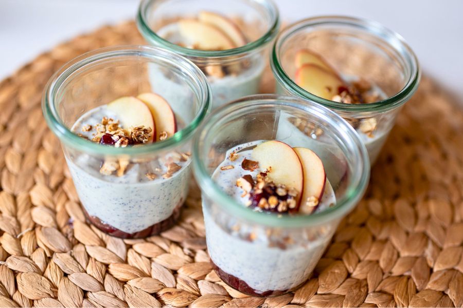 Mohn-Mandel Dessert